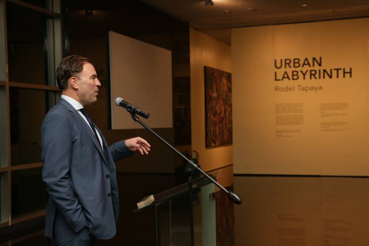 Rodel Tapaya, Urban Labyrinth, Ayala Museum, Opening Reception 3.JPG